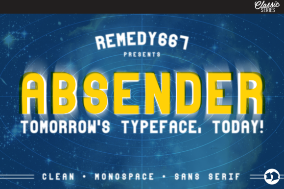 Absender: The Retro Space-Age Display Font for Bold Campaigns