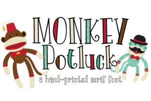 Monkey Potluck: A Whimsical Hand-Printed Font for Editorial Design