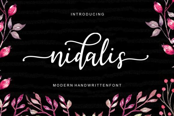 Nidalis: A Script Handwritten Font for Elegant Editorial Design