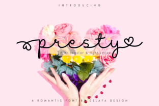 Presty: A Romantic Script Handwritten Font for Editorial Design