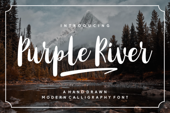 Purple River Typeface: A Modern Script for Brand Identity Projects