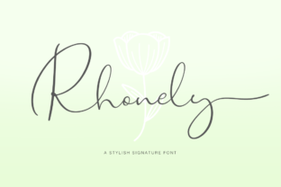Rhonely: The Stylish Signature Font for Elegant Branding
